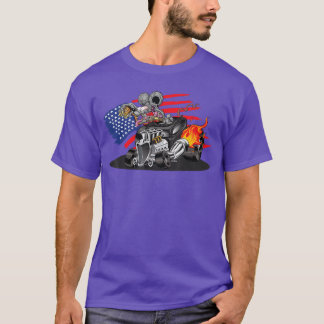DigiRods Rat Rod Racer American Flaming Hot Rod Ca T-shirt
