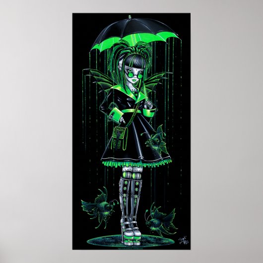 Digit Green Cybergoth Android Fairy Poster (Voorkant)
