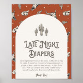 Digitaal 8x10 Western Late Nachtluiers Teken Poster (Voorkant)