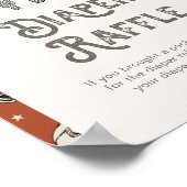 Digitaal 8x10 Western Luier Raffle Teken Poster (Hoek)