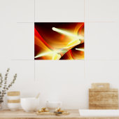 Digitaal Abstract - Computer Art Modern Poster (Keuken)