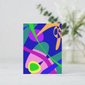 Digitaal Abstract filosofisch Man Briefkaart (Staand voorkant)