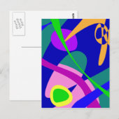 Digitaal Abstract filosofisch Man Briefkaart (Voorkant / Achterkant)