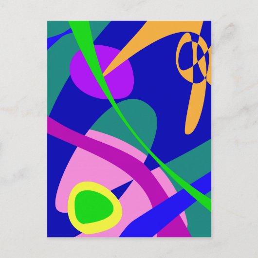 Digitaal Abstract filosofisch Man Briefkaart (Voorkant)