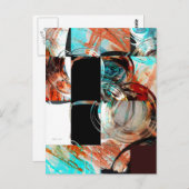 Digitaal Abstract kunstwerk Briefkaart (Voorkant / Achterkant)