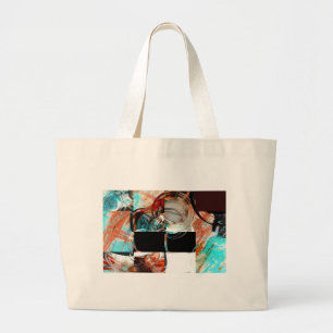 Digitaal Abstract kunstwerk Grote Tote Bag