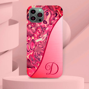 Digitaal Abstract Magenta Rood Roze kleurenmonogra Case-Mate iPhone 14 Hoesje