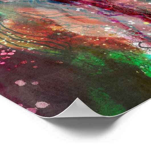 Digitaal Abstract poster trendy decor (Hoek)