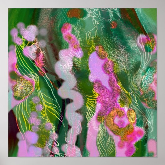 Digitaal Abstract poster trendy decor (Voorkant)