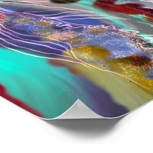 Digitaal Abstract poster trendy decor (Hoek)