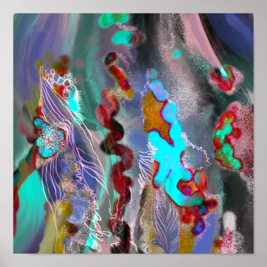 Digitaal Abstract poster trendy decor (Voorkant)