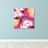 Digitaal Abstract Stipple Art Canvas Afdruk (Insitu (Houten vloer))