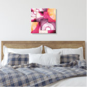 Digitaal Abstract Stipple Art Canvas Afdruk (Insitu (Slaapkamer))