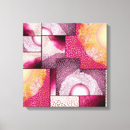 Digitaal Abstract Stipple Art Canvas Afdruk