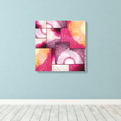Digitaal Abstract Stipple Art Canvas Afdruk (Insitu (Houten vloer))