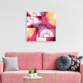 Digitaal Abstract Stipple Art Canvas Afdruk (Insitu (Woonkamer))