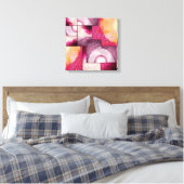 Digitaal Abstract Stipple Art Canvas Afdruk (Insitu (Slaapkamer))