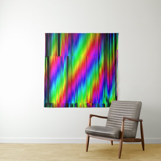 Digitaal Abstract: veelkleurig grafisch ontwerp. Wandkleed (In Situ (horizontaal))