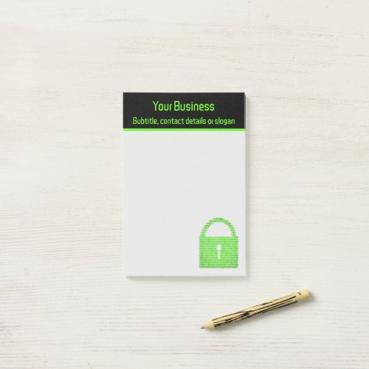Digitaal advies / Cyber Security Business Lock Post-it® Notes (Op bureau)