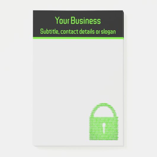 Digitaal advies / Cyber Security Business Lock Post-it® Notes (Voorkant)