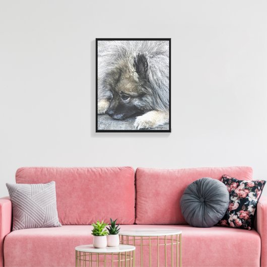 Digitaal Afbeelding met de titel "Bij vrede met de Canvas Afdruk (Insitu (Woonkamer))