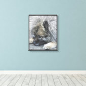 Digitaal Afbeelding met de titel "Bij vrede met de Canvas Afdruk (Insitu (Houten vloer))