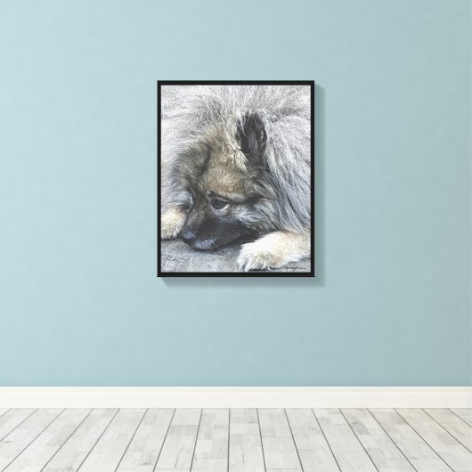 Digitaal Afbeelding met de titel "Bij vrede met de Canvas Afdruk (Insitu (Houten vloer))