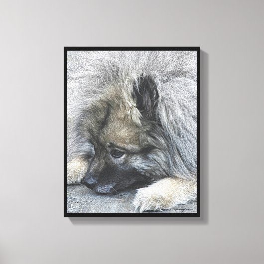 Digitaal Afbeelding met de titel "Bij vrede met de Canvas Afdruk (Voorkant)