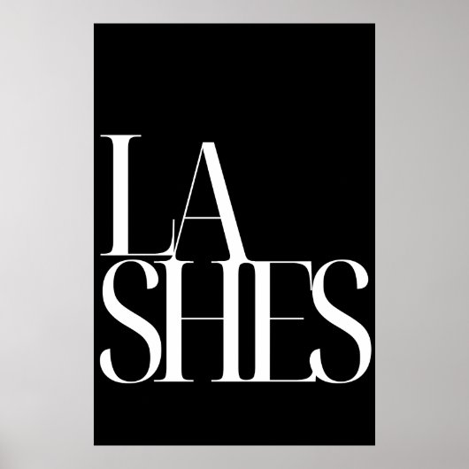 Digitaal afdrukbaar Lash Poster - Wimperextensie (Voorkant)