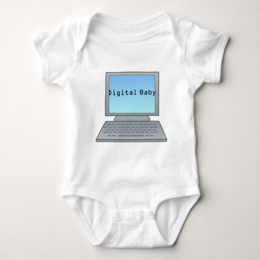 Digitaal Baby-Shirt Romper (Voorkant)