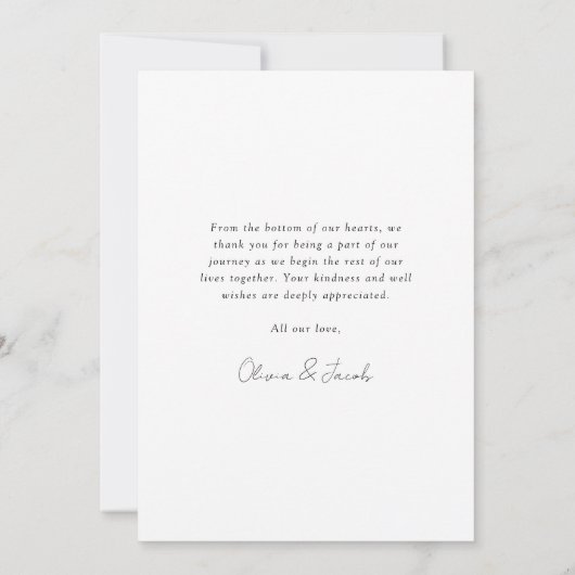 [Digitaal beschikbaar] Foto Bruiloft dank u kaarte Kaart (Achterkant)