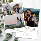 [Digitaal beschikbaar] Foto Bruiloft dank u kaarte Kaart