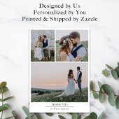 [Digitaal beschikbaar] Foto Bruiloft dank u kaarte Kaart