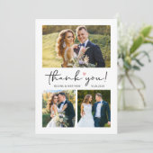 [Digitaal beschikbaar] Huwelijksfoto Dank u kaart (Staand voorkant)