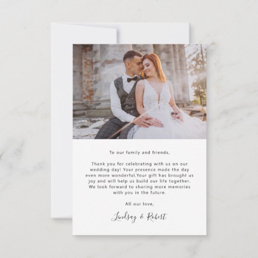 [Digitaal beschikbaar.] Liefde hart bruiloft dank  Kaart (Achterkant)