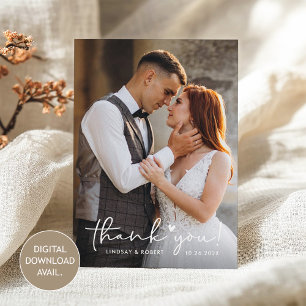 [Digitaal beschikbaar.] Liefde hart bruiloft dank  Kaart