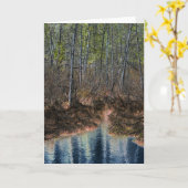 Digitaal bewerkt bos en papier kaart (Gele Bloem)