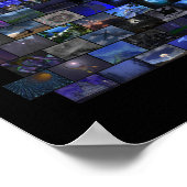 Digitaal blasfemiespectrum mozaïek (zwart) poster (Hoek)