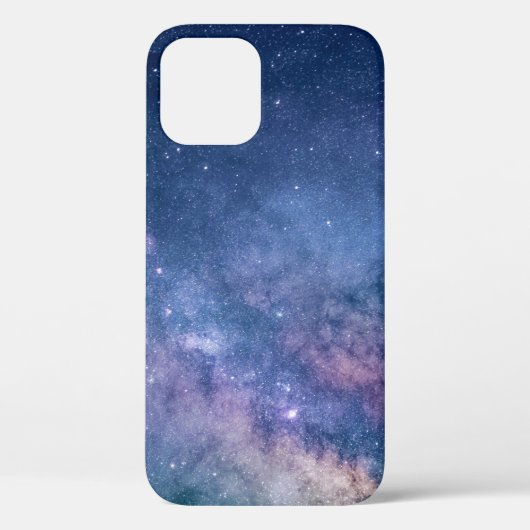Digitaal blauw en paars sterrenstelsel Case-Mate iPhone case (Achterkant)