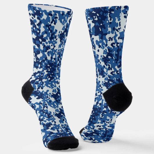 Digitaal blauw militair Camo-patroon Sokken (Gebogen)