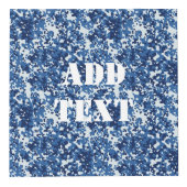 Digitaal blauw militair patroon kubus (Voorkant)