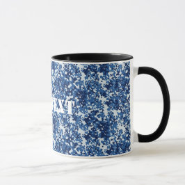 Digitaal blauw militair patroon mok