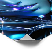 Digitaal blauw poster (Hoek)