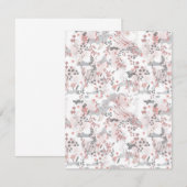 Digitaal bloemenpatroon op pasteltonen aankondiging (Voorkant / Achterkant)