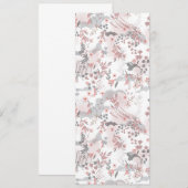 Digitaal bloemenpatroon op pasteltonen aankondiging (Voorkant / Achterkant)