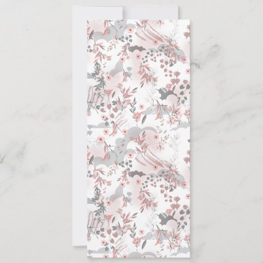 Digitaal bloemenpatroon op pasteltonen aankondiging (Voorkant)