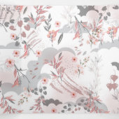 Digitaal bloemenpatroon op pasteltonen drieluik kaart (Binnenkant midden)