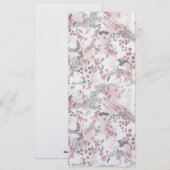 Digitaal bloemenpatroon op pasteltonen feestdagenkaart (Voorkant / Achterkant)