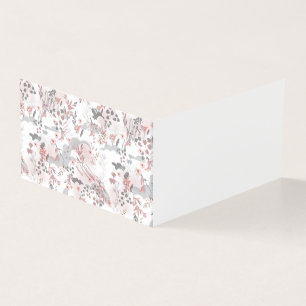 Digitaal bloemenpatroon op pasteltonen kaart