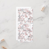 Digitaal bloemenpatroon op pasteltonen kaart (Voorkant / Achterkant in situ)